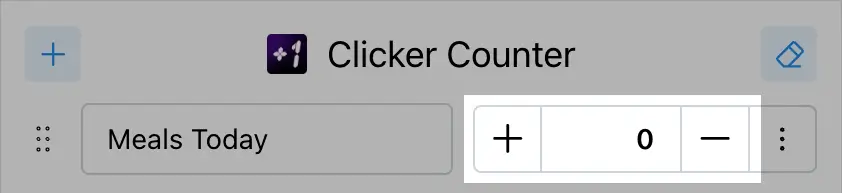 Using plus and minus buttons to increase or decrease a counter