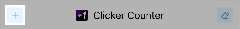 Top-left plus button in the extension popup toolbar