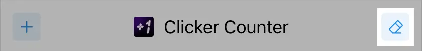 Eraser button in the top-right corner of the popup toolbar for resetting all counters